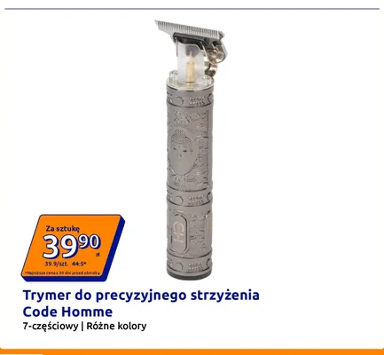 Trymer do precyzyjnego strzyżenia Code Homme promocja w Action