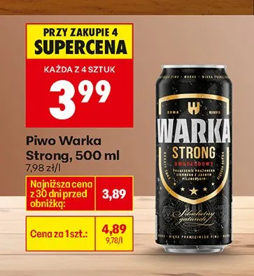 Piwo Strong promocja w Biedronka