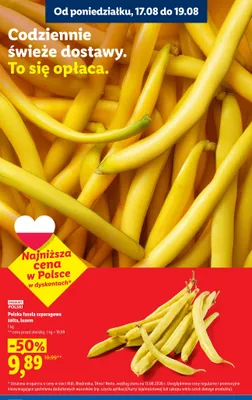 Fasola szparagowa żółta polska promocja w Lidl