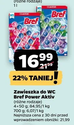 Zawieszka do WC Bref Power Aktiv promocja w Netto
