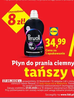 Płyn do prania ciemnych tkanin Perwoll promocja w Lidl