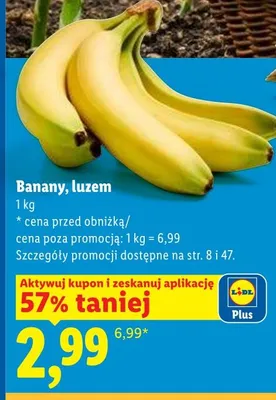 Banany luzem promocja w Lidl
