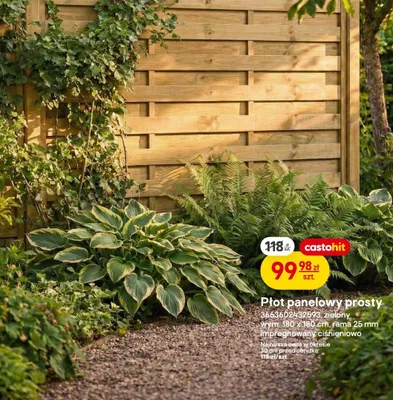 Płot panelowy prosty zielony promocja w Castorama