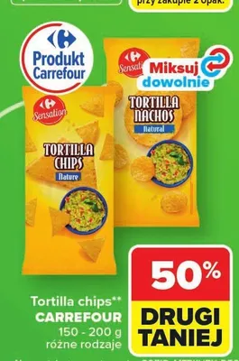 Tortilla chips CARREFOUR Natural promocja w Carrefour
