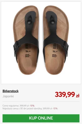 Japonki Birkenstock promocja w eobuwie.pl