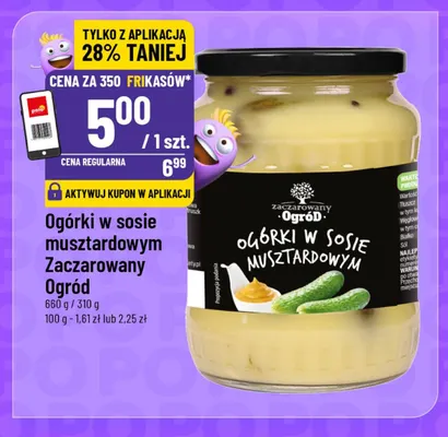 Ogórki w sosie musztardowym Zaczarowany Ogród promocja w POLOmarket