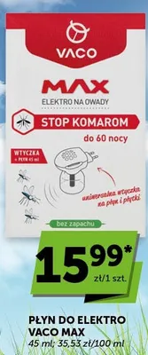 Płyn do elektro Vaco MAX Stop Komarom bez zapachu promocja w ABC
