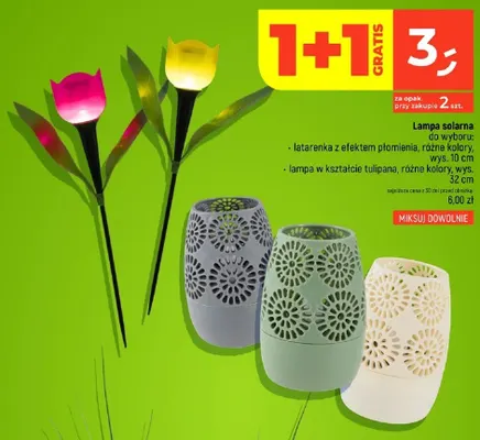 Lampa solarna latarenka z efektem płomienia wys. 10 cm promocja w Dealz