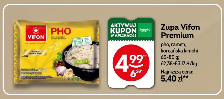 Zupa Vifon Premium ramen promocja w Żabka