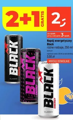 Napój energetyczny Black wild strawberry promocja w Dealz