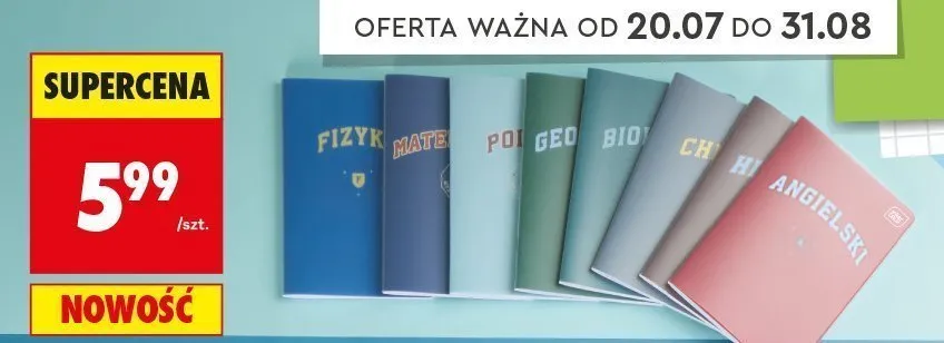 Zeszyt tematyczny A5/60 w linie Interdruk promocja w Biedronka