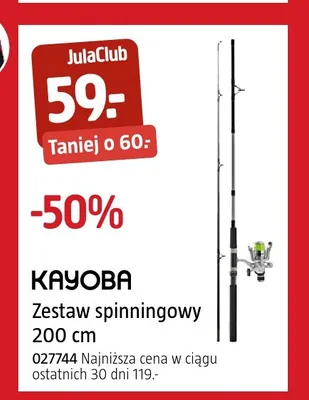 Zestaw spinningowy Kayoba promocja w Jula