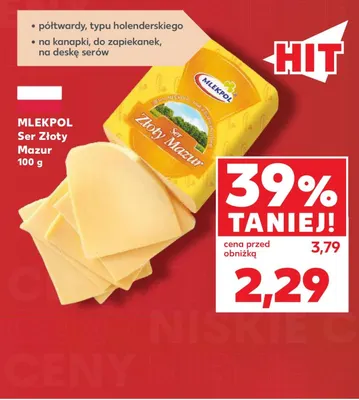 Ser Złoty Mazur Mlekpol promocja w Kaufland