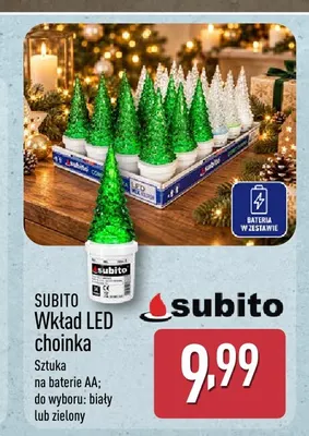 Wkład LED choinka Subito promocja w Aldi