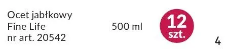 Ocet jabłkowy Fine Life promocja w Makro