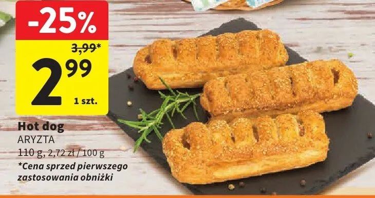 Hot dog Aryzta promocja w Intermarche