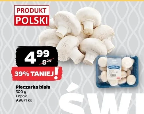 Pieczarka biała promocja w Netto