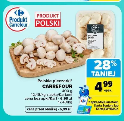 Pieczarki polskie Carrefour promocja w Carrefour Market