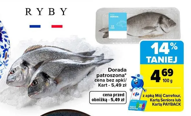 Dorada patroszona promocja w Carrefour