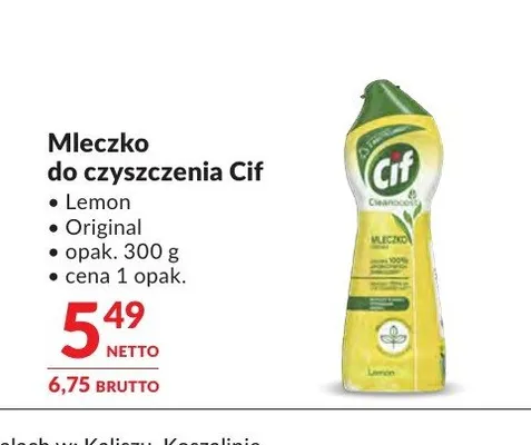 Mleczko do czyszczenia Cif Lemon promocja w Makro