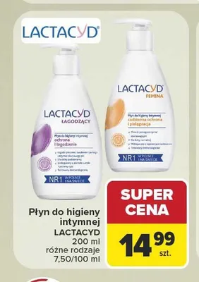 Płyn do higieny intymnej Lactacyd Femina promocja w Carrefour Market