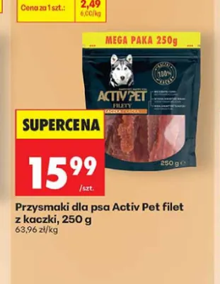 Przysmaki dla psa Activ Pet filet z kaczki promocja w Biedronka