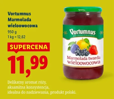 Marmolada Vortumnus wieloowocowa promocja w Lidl