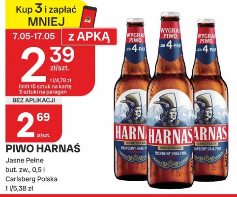 Piwo Harnaś Jasne Pełne Carlsberg Polska promocja w Chorten