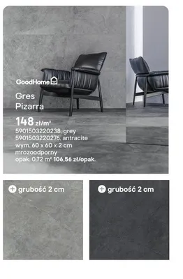 Gres Pizarra GoodHome promocja w Castorama