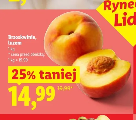 Brzoskwinie luzem promocja w Lidl