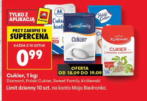 Cukier biały Diamant promocja w Biedronka