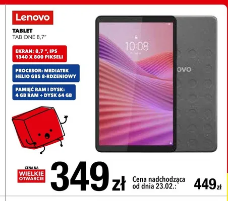 Tablet Tab One 8,7" promocja w RTV EURO AGD