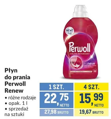Płyn do prania Perwoll Renew promocja w Makro