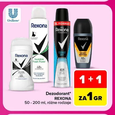 Dezodorant Rexona Invisible Fresh Power promocja w Carrefour