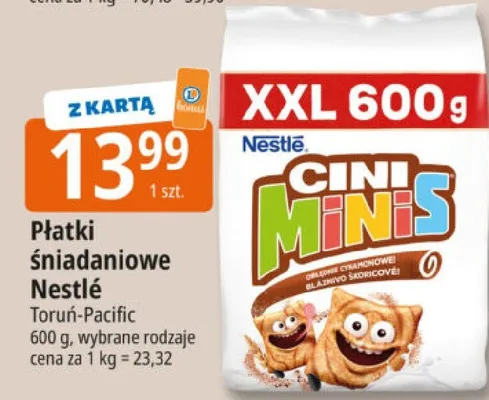 Płatki śniadaniowe Cini Minis Toruń-Pacific promocja w Leclerc
