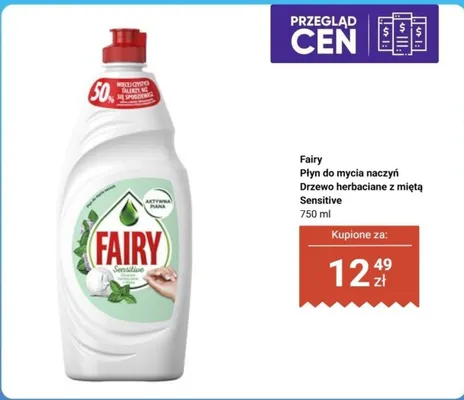 Płyn do mycia naczyń drzewo herbaciane z miętą Sensitive promocja w Biedronka