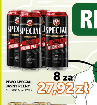 Piwo Specjal Jasny Pełne 8-pak promocja w Euro Sklep