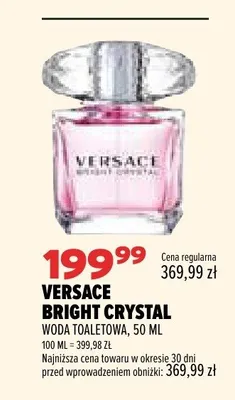 Woda toaletowa Versace Bright Crystal promocja w Drogerie Natura