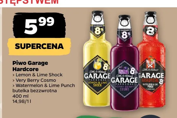 Piwo Garage Hardcore Very Berry Cosmo promocja w Netto