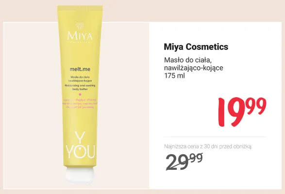 Masło do ciała nawilżająco-kojące Miya Cosmetics promocja w Rossmann
