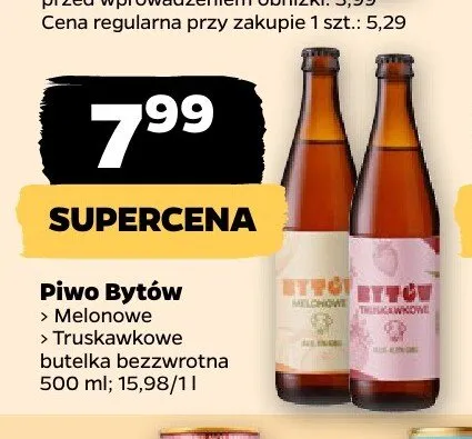 Piwo Bytów Truskawkowe promocja w Netto