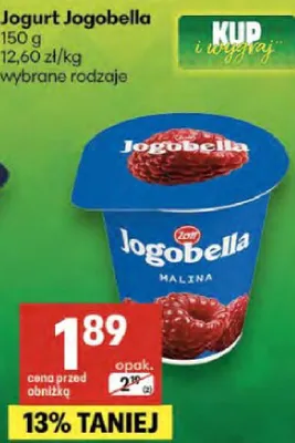 Jogurt Jogobella malina promocja w Delikatesy Centrum
