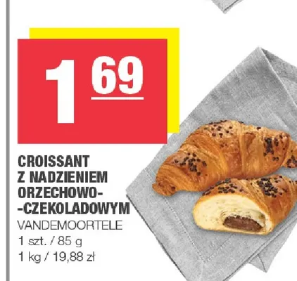 Croissant z nadzieniem orzechowo-czekoladowym Vandemoortele promocja w SPAR