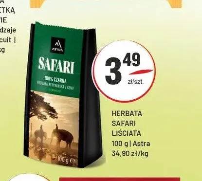 Herbata Astra Safari liściasta promocja w Sedal