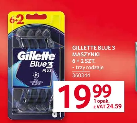 Maszynki do golenia Gillette Blue 3 6+2 szt. promocja w Selgros