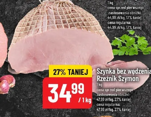 Szynka bez wędzenia Rzeźnik Szymon promocja w POLOmarket