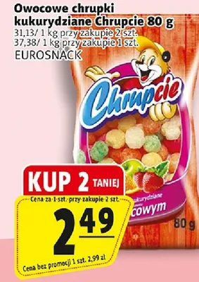 Owocowe chrupki kukurydziane promocja w Prim Market