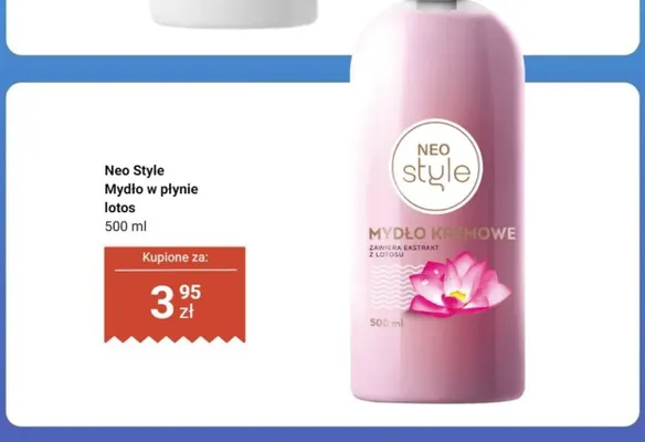 Mydło w płynie Neo Style Lotos promocja w Dino