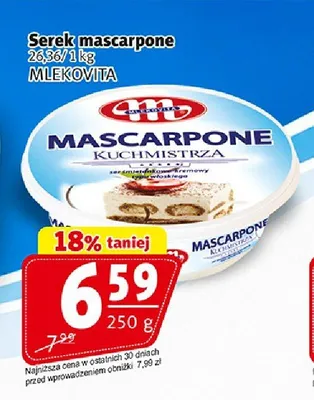 Serek mascarpone Mlekovita promocja w Prim Market