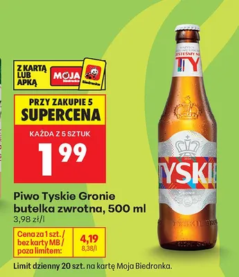 Piwo Tyskie Gronie promocja w Biedronka